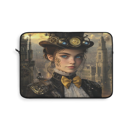 Chic Steampunk Heroine Laptop Sleeve