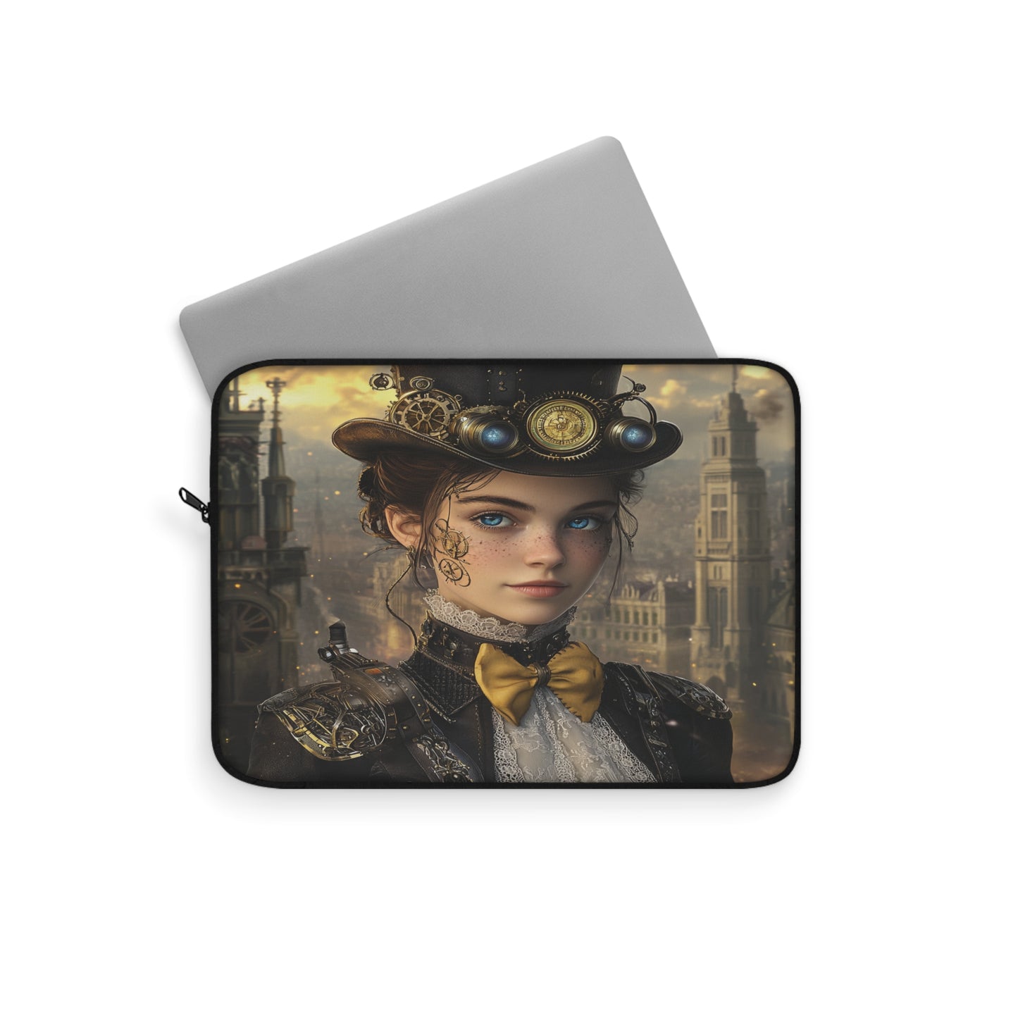 Chic Steampunk Heroine Laptop Sleeve