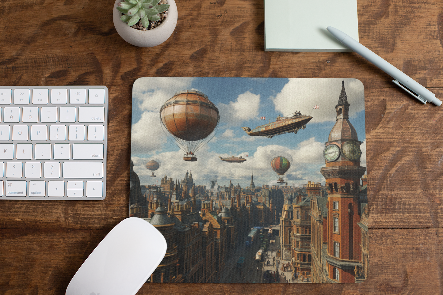 City Of Airships Mouse Pad – Dive Into A Steampunk Fantasy World