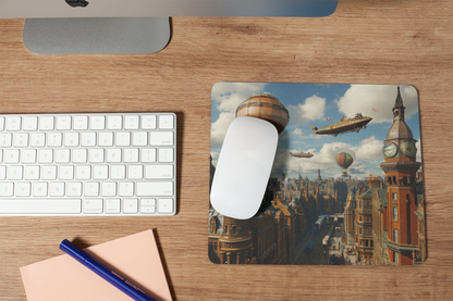 City Of Airships Mouse Pad – Dive Into A Steampunk Fantasy World