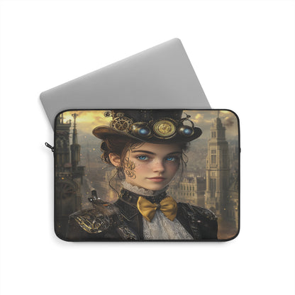 Chic Steampunk Heroine Laptop Sleeve