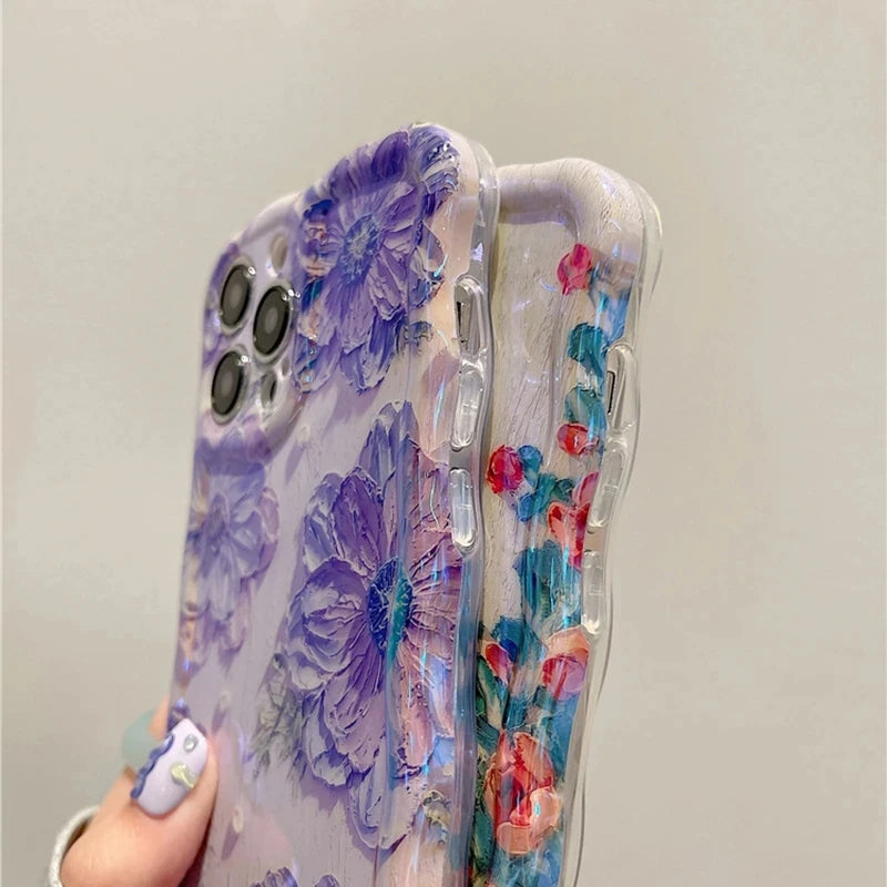 Shockproof Floral Blue Light iPhone Case - Flee Gear