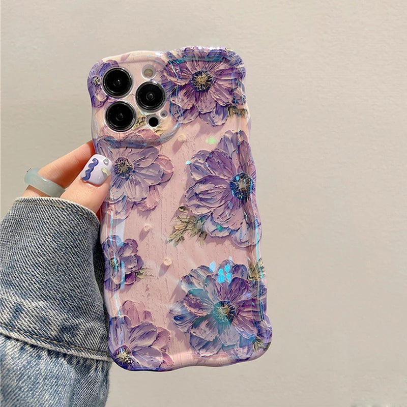 Shockproof Floral Blue Light iPhone Case - Flee Gear