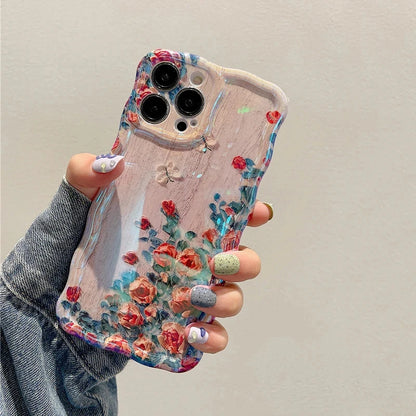 Shockproof Floral Blue Light iPhone Case - Flee Gear