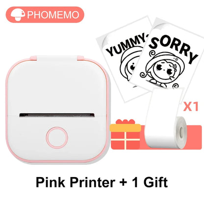 Phomemo T02 Wireless Pocket Thermal Printer - Pink Flee Gear