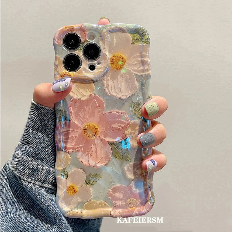 Shockproof Floral Blue Light iPhone Case - Flee Gear