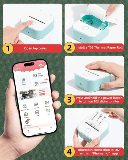 Phomemo T02 Wireless Pocket Thermal Printer - Flee Gear