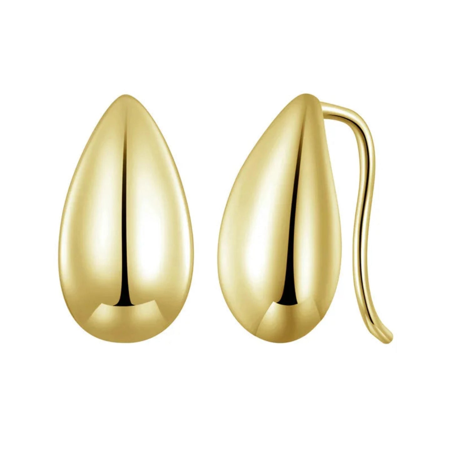 Bamoer Tear Drop Earrings-925 Sterling Silver - Gold Flee Gear