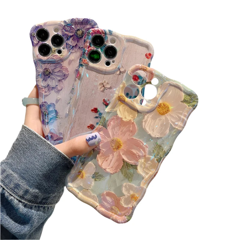 Shockproof Floral Blue Light iPhone Case - Flee Gear