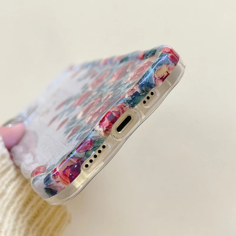 Shockproof Floral Blue Light iPhone Case - Flee Gear