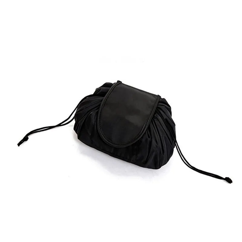 Trendy Cosmetic Travel Bag – Drawstring Design with Elastic Storage